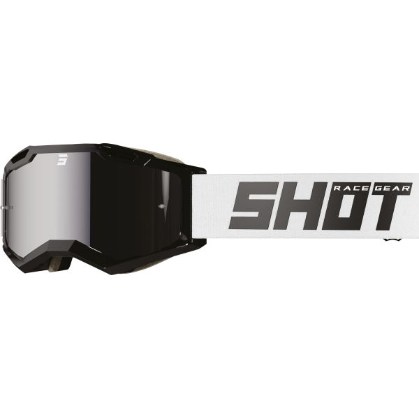 SHOT RACEGEAR Crossbrille "Iris 2.0 Solid" schwarz / weiß glänzend