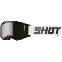 SHOT RACEGEAR Crossbrille "Iris 2.0 Solid" schwarz / weiß glänzend