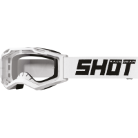 SHOT RACEGEAR Crossbrille "Assault 2.0 Solid" klar, weiß / schwarz glänzend
