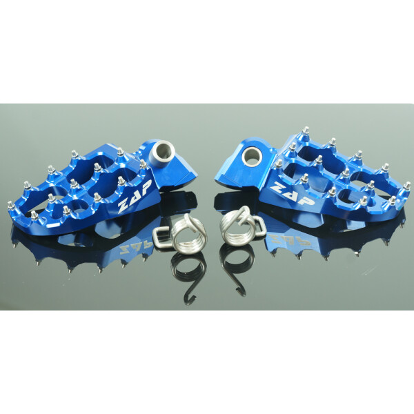 ZAP E-Peg Fußrasten Yamaha, GasGas, KTM/HSQ -16, Fantic Blau